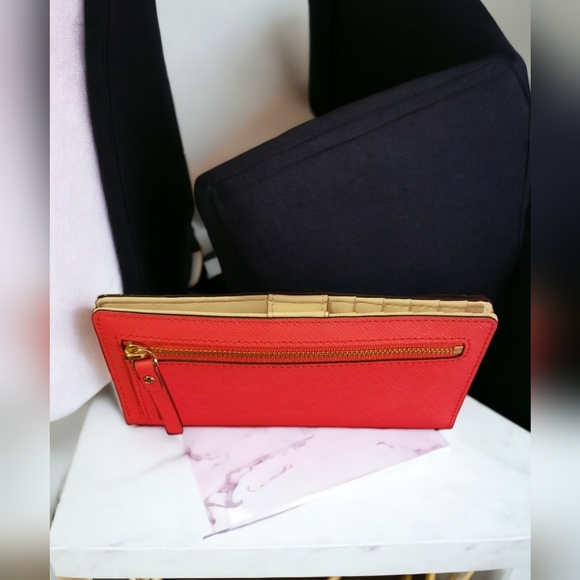 Kate Spade stacy mikas pond wallet coral New - Picture 5 of 12